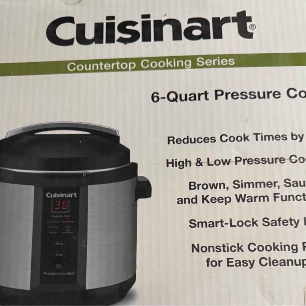 Cuisinart Silver and Black Pressure Cooker